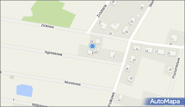 Bogdaszowice, Agrestowa, 4, mapa Bogdaszowice