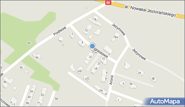 Gliwice, Agrestowa, 12, mapa Gliwic