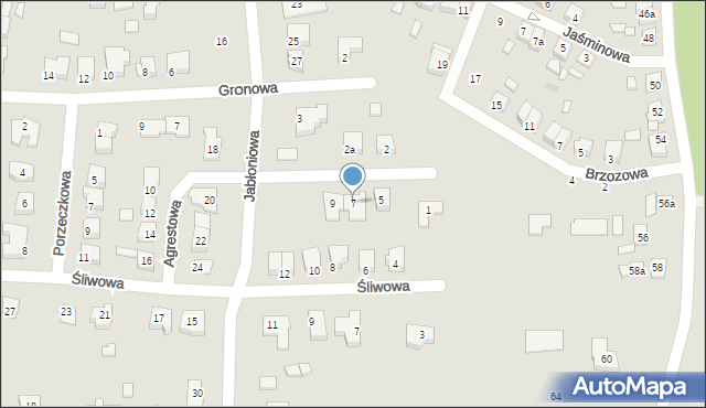 Gniezno, Agrestowa, 7, mapa Gniezna