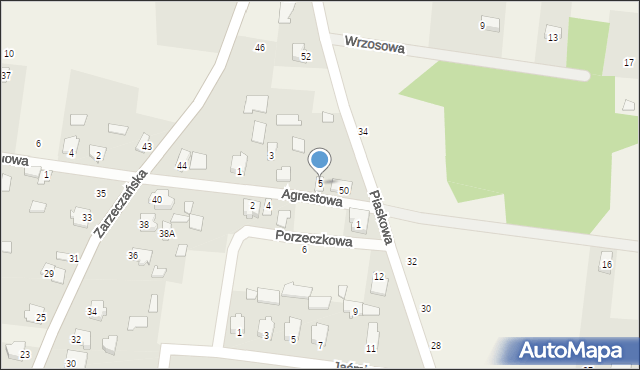 Gródek, Agrestowa, 5, mapa Gródek