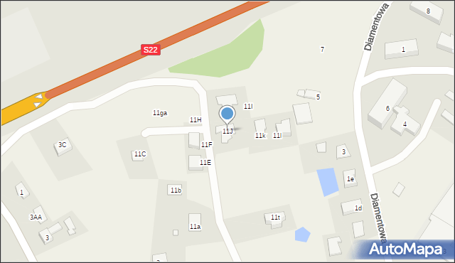 Gronowo Górne, Agatowa, 11J, mapa Gronowo Górne