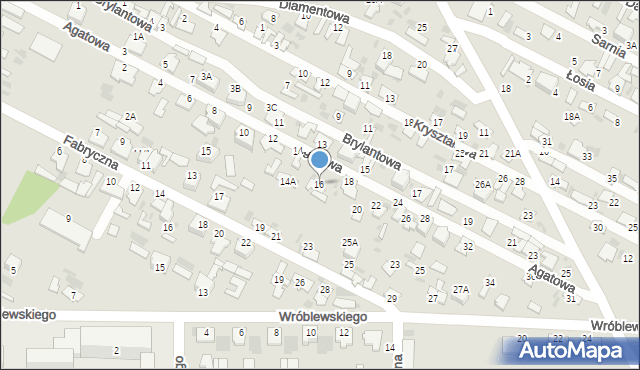 Hajnówka, Agatowa, 16, mapa Hajnówka