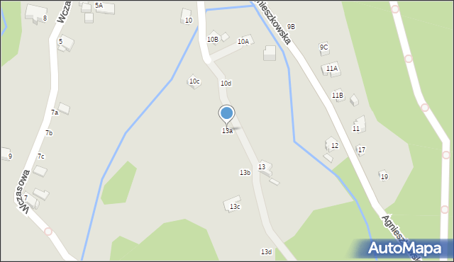 Jelenia Góra, Agnieszkowska, 13a, mapa Jelenia Góra