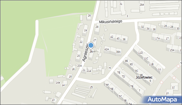 Katowice, Agnieszki, 25, mapa Katowic