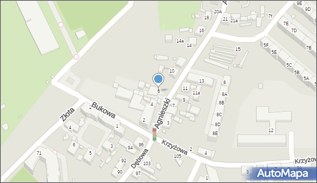 Katowice, Agnieszki, 6, mapa Katowic