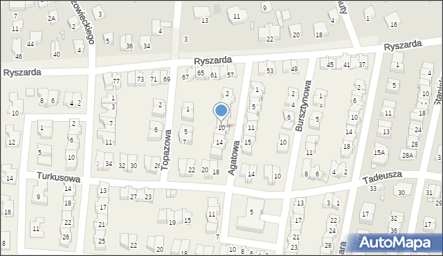 Komorów, Agatowa, 10, mapa Komorów