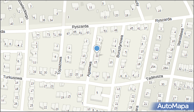 Komorów, Agatowa, 11, mapa Komorów