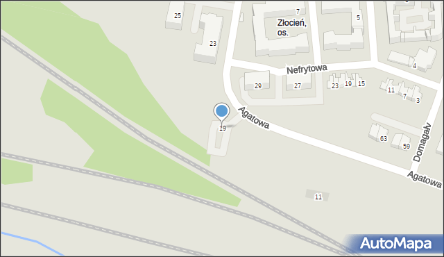 Kraków, Agatowa, 19, mapa Krakowa