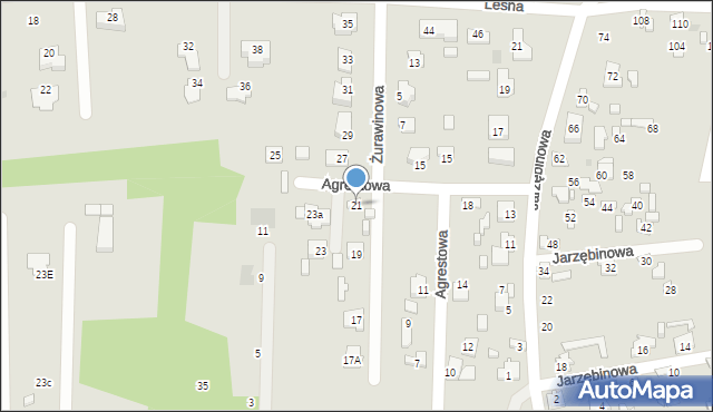 Ostrowiec Świętokrzyski, Agrestowa, 21, mapa Ostrowiec Świętokrzyski