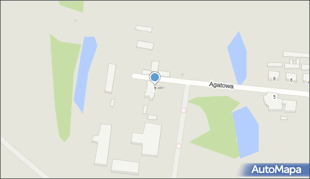 Piła, Agatowa, 7, mapa Piły