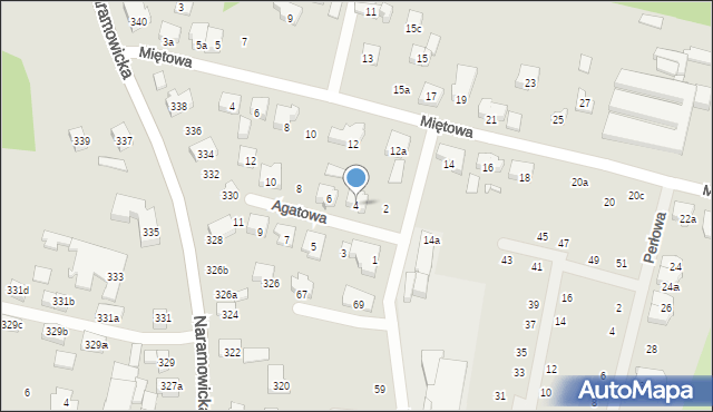 Poznań, Agatowa, 4, mapa Poznania