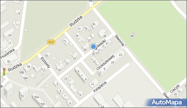 Racibórz, Agnieszki, 21, mapa Racibórz