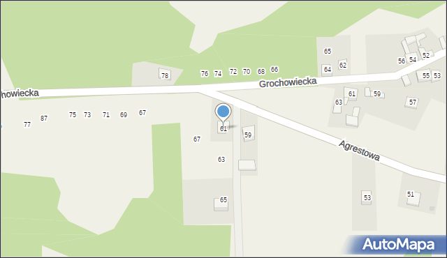 Ryczów, Agrestowa, 61, mapa Ryczów