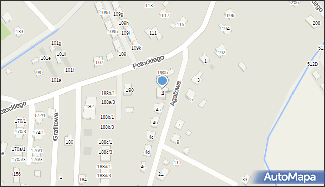 Rzeszów, Agatowa, 4, mapa Rzeszów