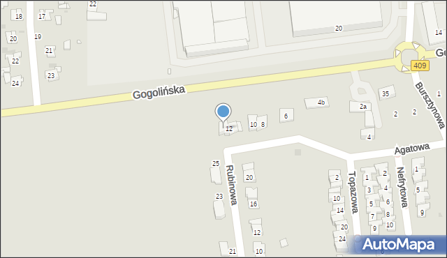 Strzelce Opolskie, Agatowa, 14, mapa Strzelce Opolskie