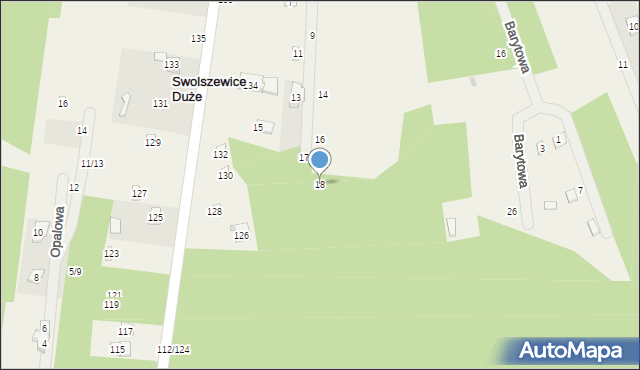 Swolszewice Duże, Agatowa, 18, mapa Swolszewice Duże