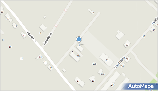 Szczecin, Agawowa, 8, mapa Szczecina