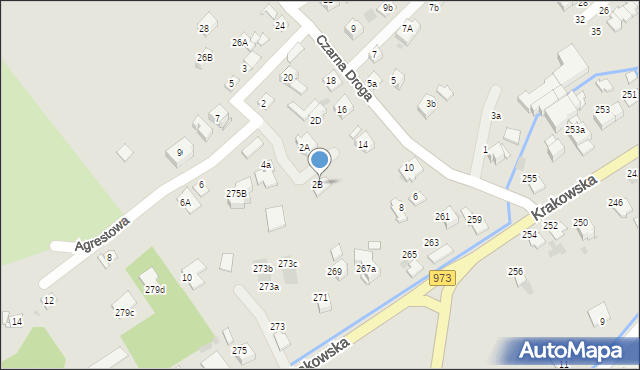 Tarnów, Agrestowa, 2D, mapa Tarnów