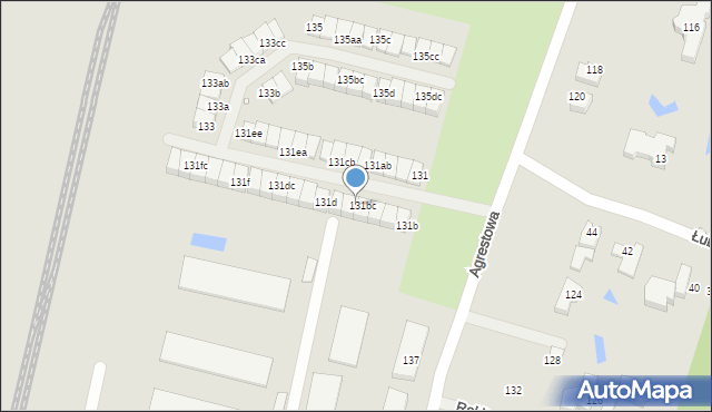 Wrocław, Agrestowa, 131bd, mapa Wrocławia