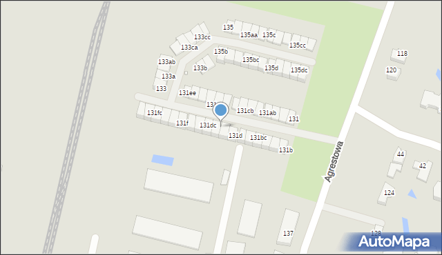 Wrocław, Agrestowa, 131db, mapa Wrocławia