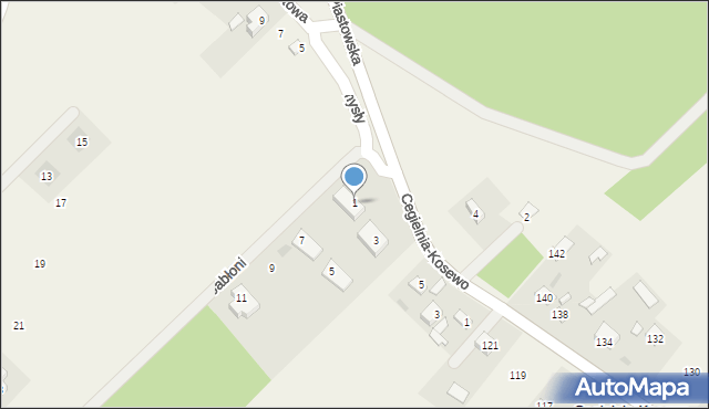 Wymysły, Agrestowa, 1, mapa Wymysły