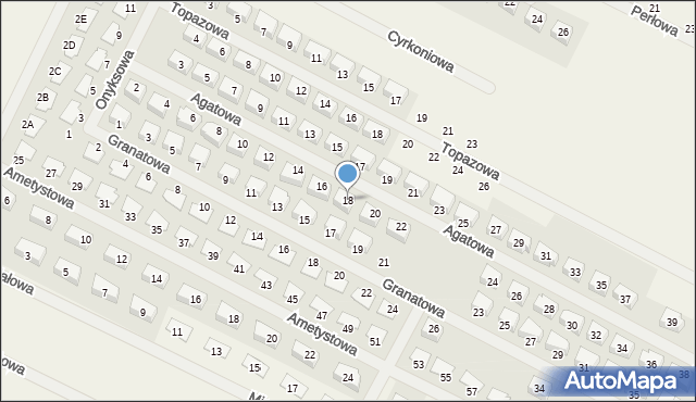 Zbrudzewo, Agatowa, 18, mapa Zbrudzewo