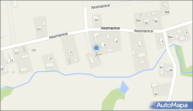 Aksmanice, Aksmanice, 10, mapa Aksmanice