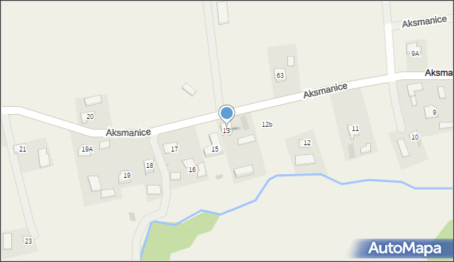 Aksmanice, Aksmanice, 13, mapa Aksmanice