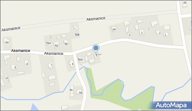 Aksmanice, Aksmanice, 5, mapa Aksmanice