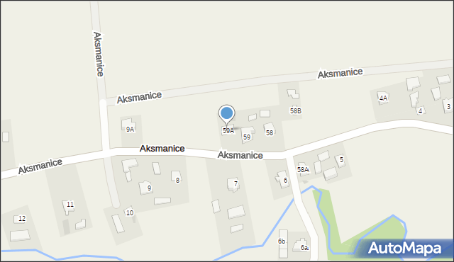 Aksmanice, Aksmanice, 59A, mapa Aksmanice