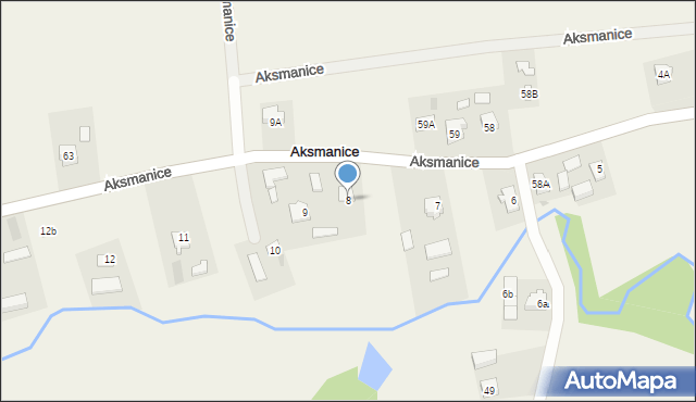 Aksmanice, Aksmanice, 8, mapa Aksmanice