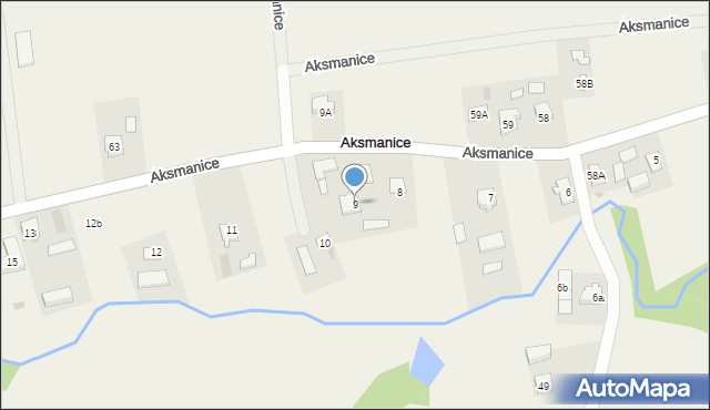 Aksmanice, Aksmanice, 9, mapa Aksmanice