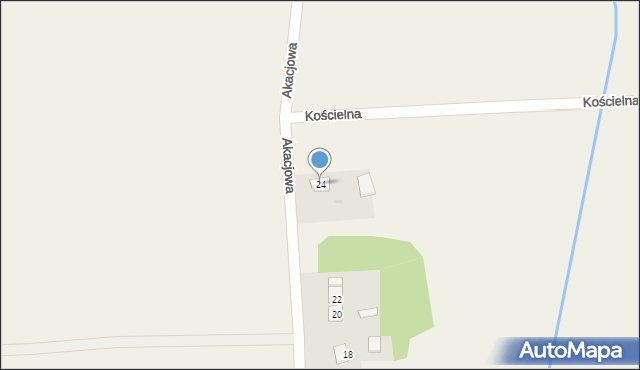 Baranów, Akacjowa, 24, mapa Baranów