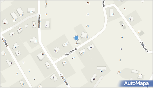 Bartąg, Akacjowa, 40, mapa Bartąg