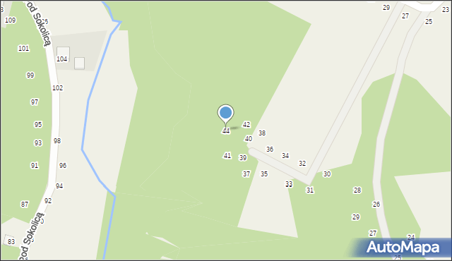 Będkowice, Akacjowa, 44, mapa Będkowice