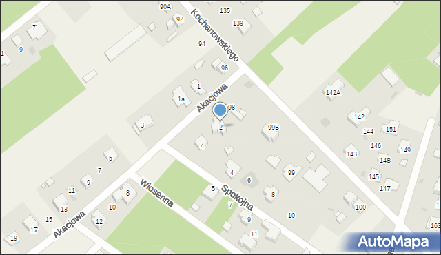 Blok Dobryszyce, Akacjowa, 2, mapa Blok Dobryszyce