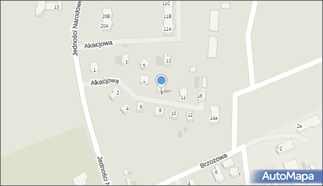 Bobolice, Akacjowa, 9, mapa Bobolice