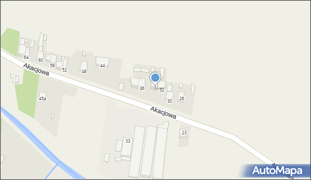 Bobrowniki, Akacjowa, 34, mapa Bobrowniki