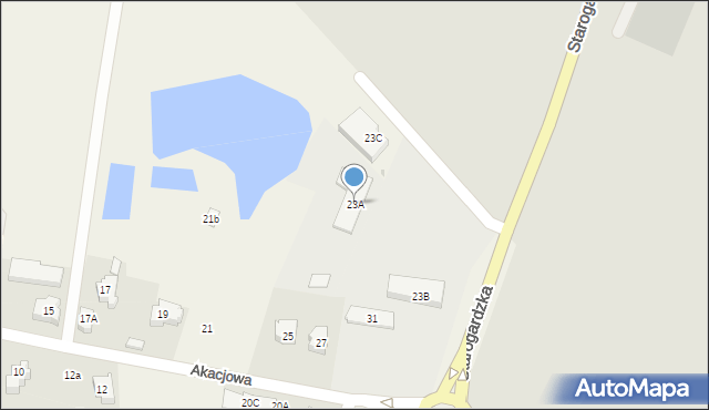 Borkowo, Akacjowa, 23A, mapa Borkowo
