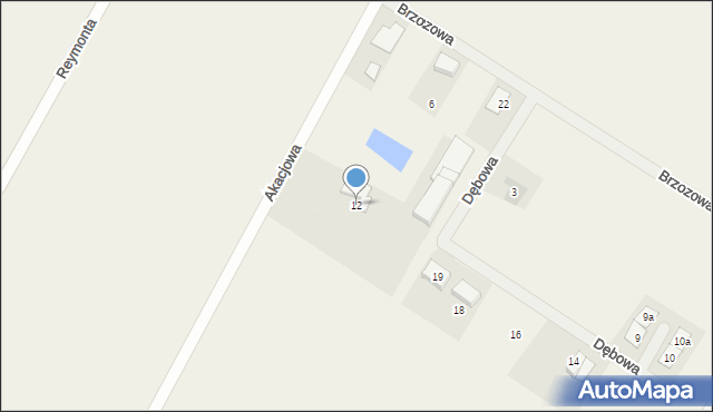 Brodowo, Akacjowa, 12, mapa Brodowo