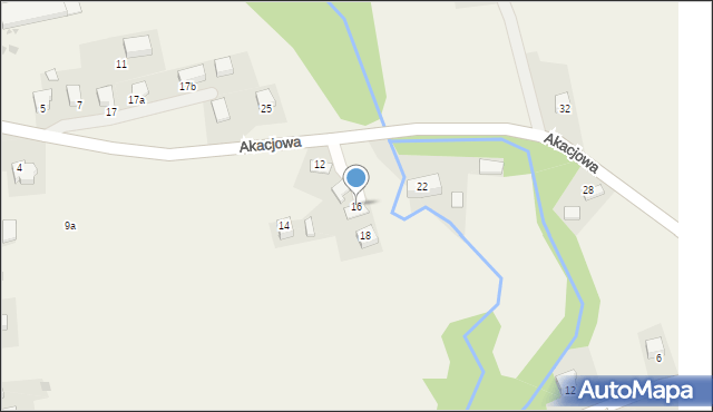 Brzezinka, Akacjowa, 16, mapa Brzezinka