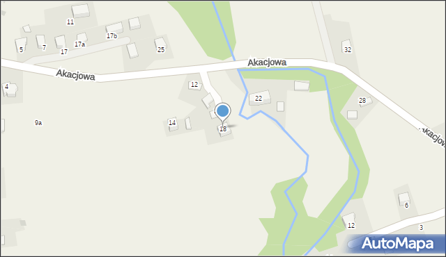 Brzezinka, Akacjowa, 18, mapa Brzezinka