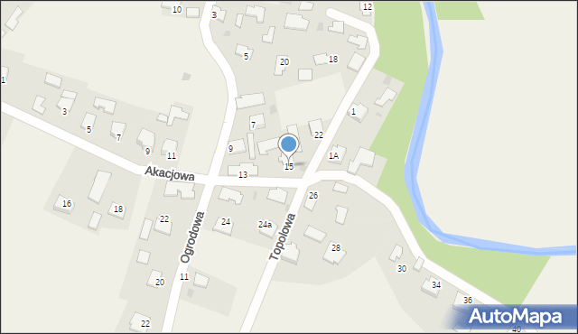 Brzeźnica, Akacjowa, 15, mapa Brzeźnica