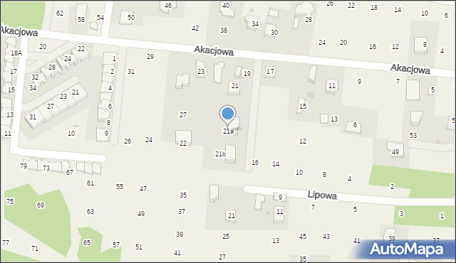 Brzozówka, Akacjowa, 21a, mapa Brzozówka