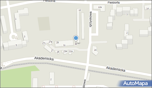 Bydgoszcz, Akademicka, 4s, mapa Bydgoszczy