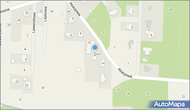 Cerekiew, Akacjowa, 12, mapa Cerekiew