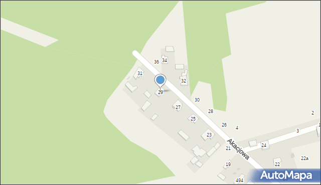 Chmielów, Akacjowa, 29, mapa Chmielów