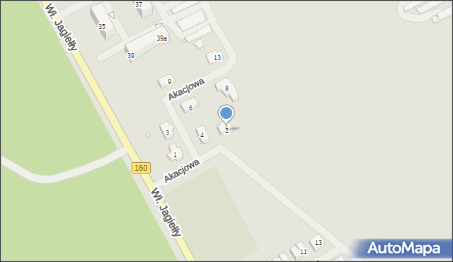 Choszczno, Akacjowa, 2, mapa Choszczno