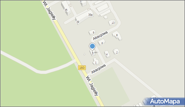 Choszczno, Akacjowa, 3, mapa Choszczno