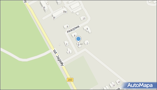 Choszczno, Akacjowa, 4, mapa Choszczno